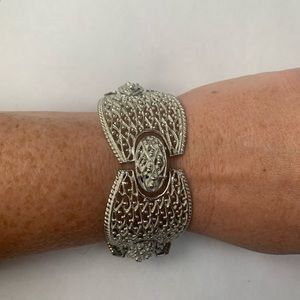 Vintage Costume Jewelry Emmons Signed Silver Bracelet